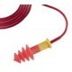 Lamellás piros, zsinóros TPR füldugó műanyag tartódobozban, mosható - 30214 (Hallásvédelem):