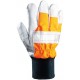 Színmarhabőr kesztyű fluo narancs kézháttal - 340 (Teljes bőr kesztyűk):